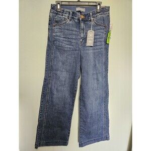 Sz 10 - Wit And Wisdom Blue Jeans Gracie Skyrise Absolution Wide Leg 30 X 30